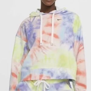 Nike Dri Fit Get Fit Tie Dye Pullover Training French Terry Hoodie